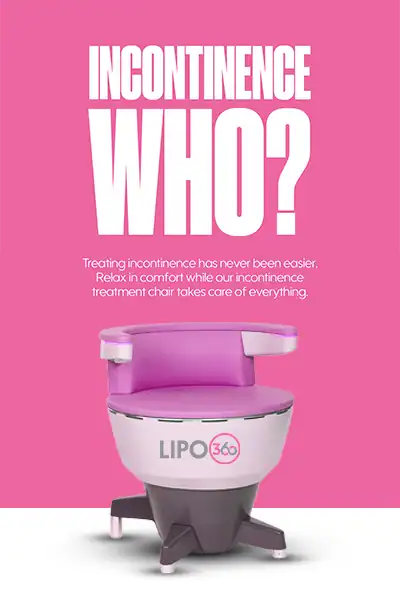 LIPO360 EMS Chair Can Help with Urinary Incontinence 2 Image of a urinary incontinence treatment seat Brentford